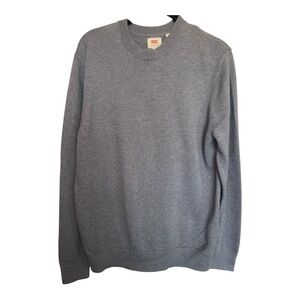 Men’s Levi's Red Tab Crewneck Sweater in mid-tone grey. Size L cotton/acrylic